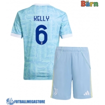 Fotballdrakt Barn Juventus Lloyd Kelly #6 Bortedraktsett 2025-26 Kortermet (+ Korte bukser)